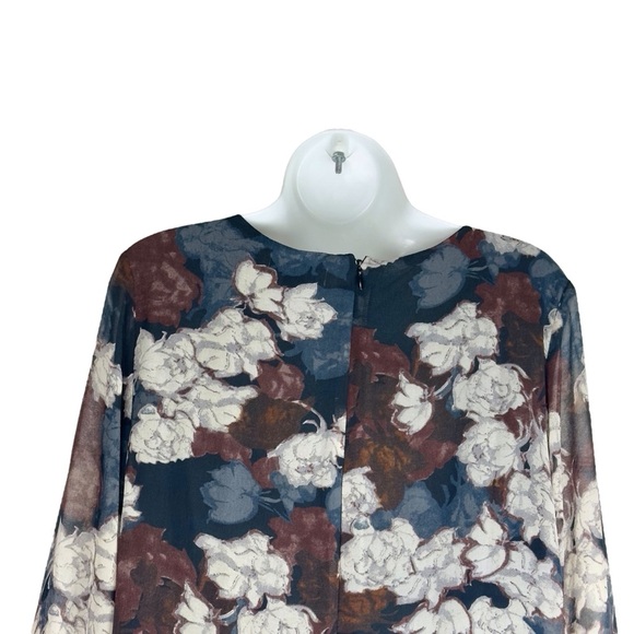 Simply Noelle Floral Sheer Lined Swing Dress Small Medium - Picture 5 of 12